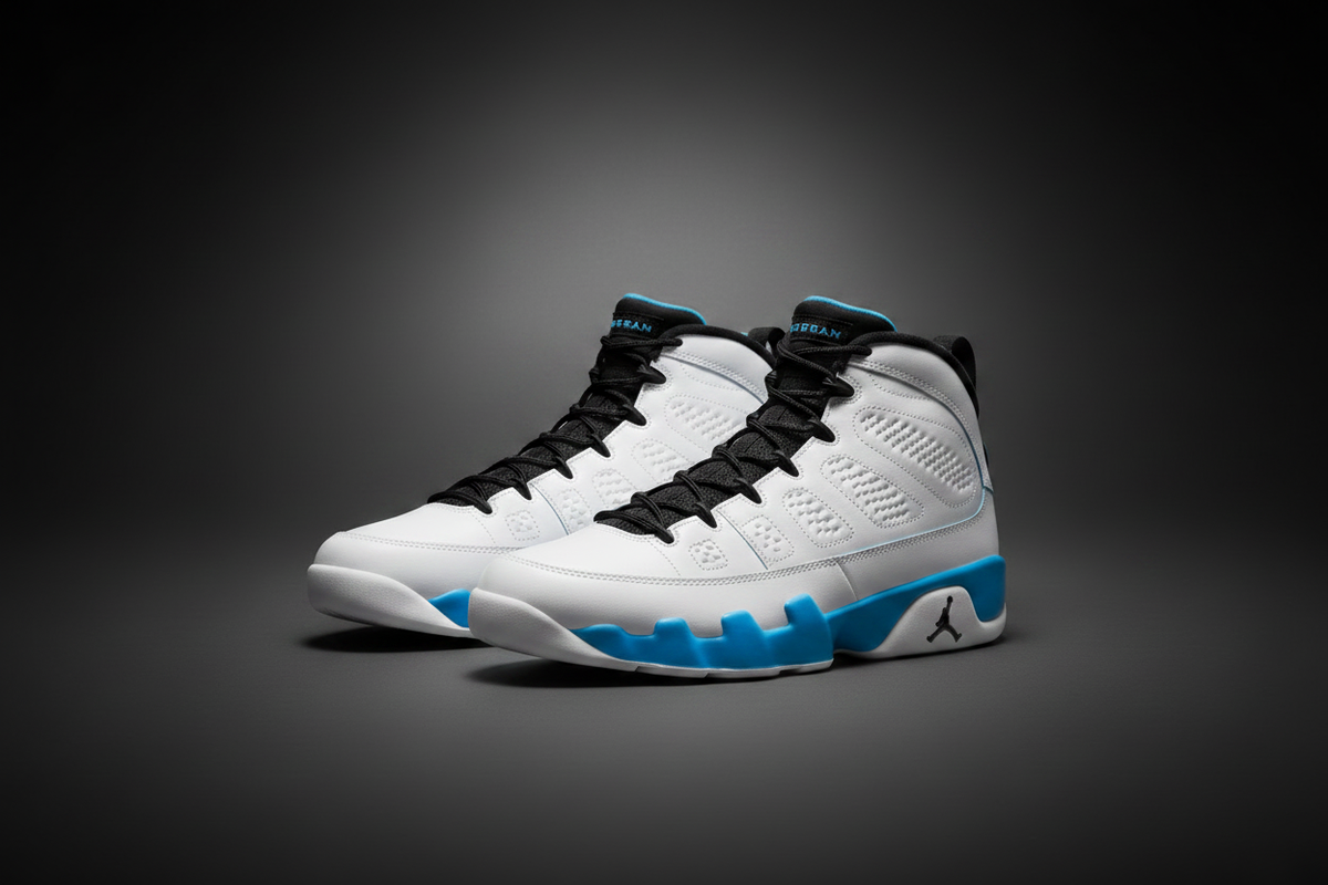 Air Jordan 9 Retro Powder Blue pair