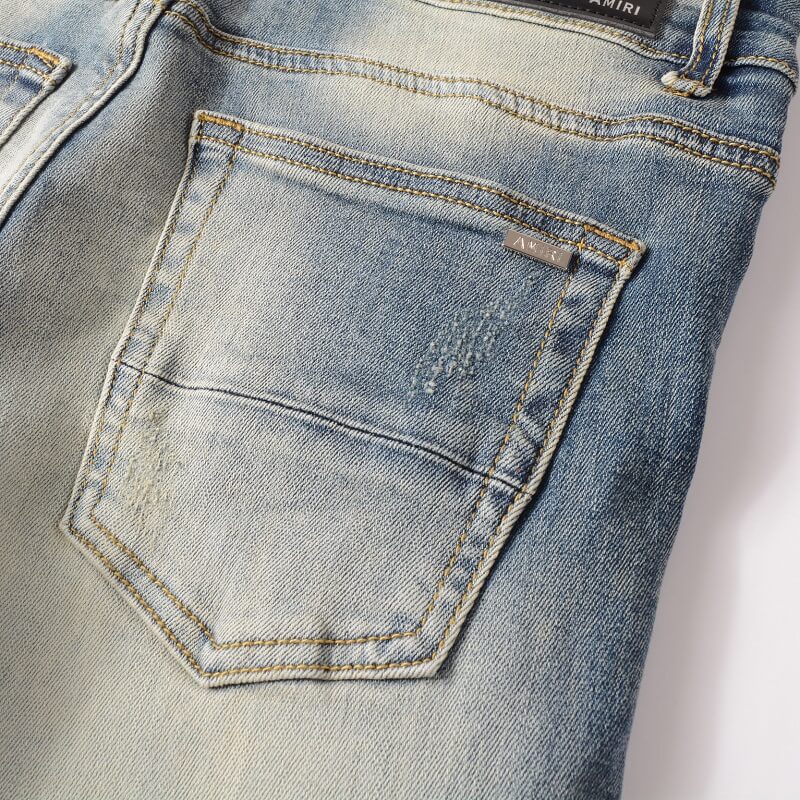 AMIRI Jeans #882 – Slim Fit Distressed Denim