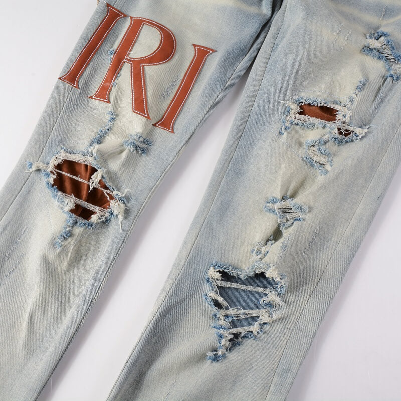 AMIRI Jeans #840 – Slim Fit Distressed Denim