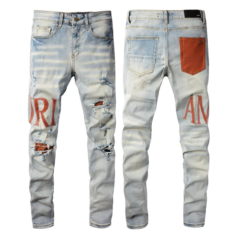AMIRI Jeans #840 – Slim Fit Distressed Denim