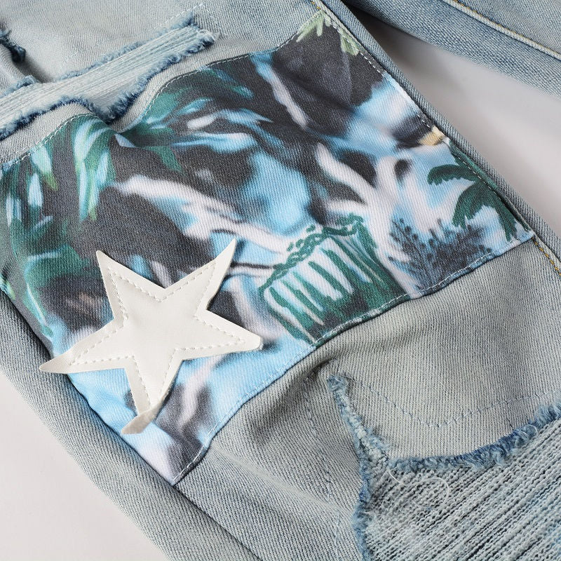AMIRI Jeans #898 – Slim Fit Distressed Denim