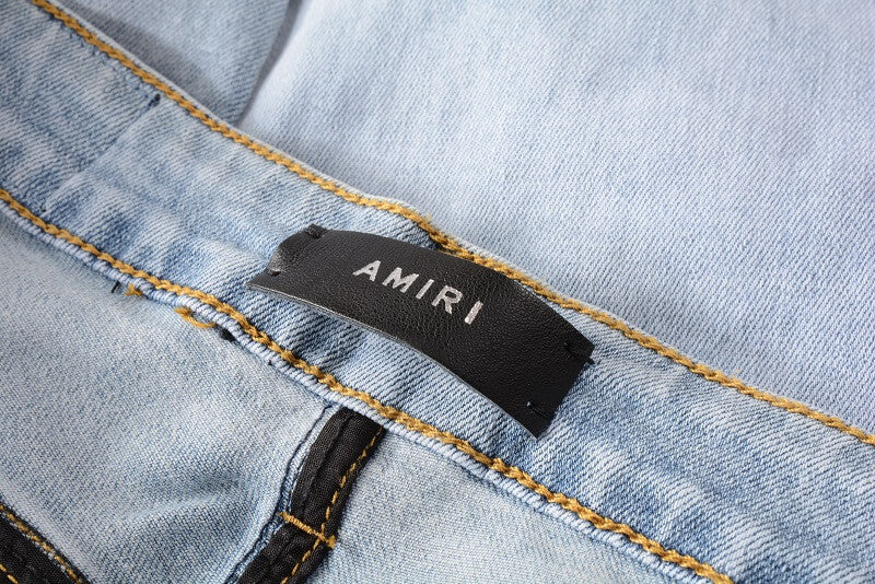 AMIRI Jeans #699 – Slim Fit Distressed Denim