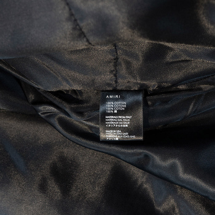 AMIRI Thickened Loose Bomber Baseball Jacket – Black