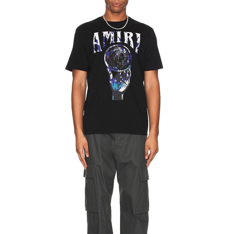 AMIRI Crystal Ball Logo-Intarsia Cashmere T-Shirt