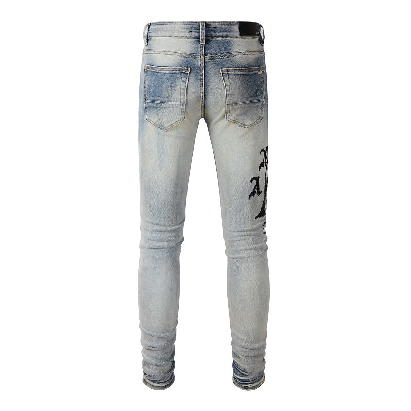 AMIRI Jeans #882 – Slim Fit Distressed Denim