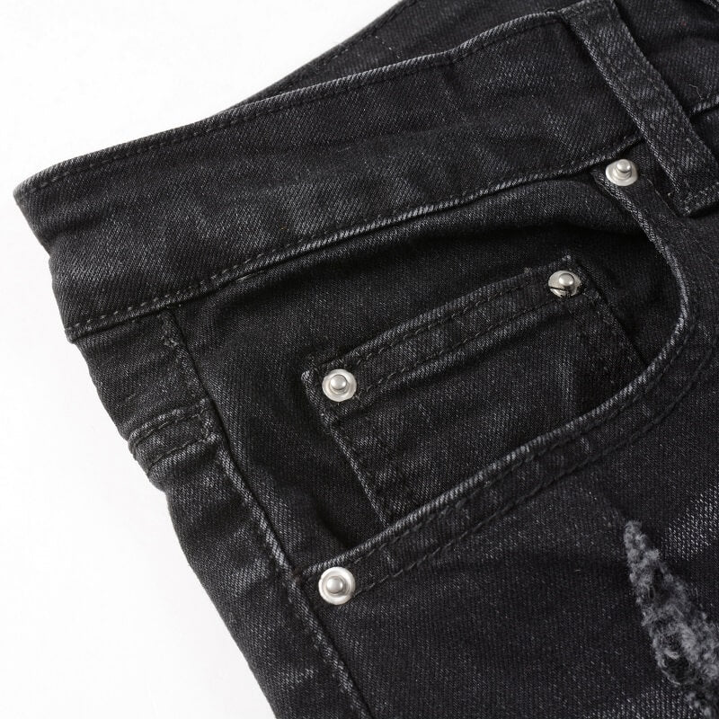 AMIRI Jeans #875 – Slim Fit Distressed Denim