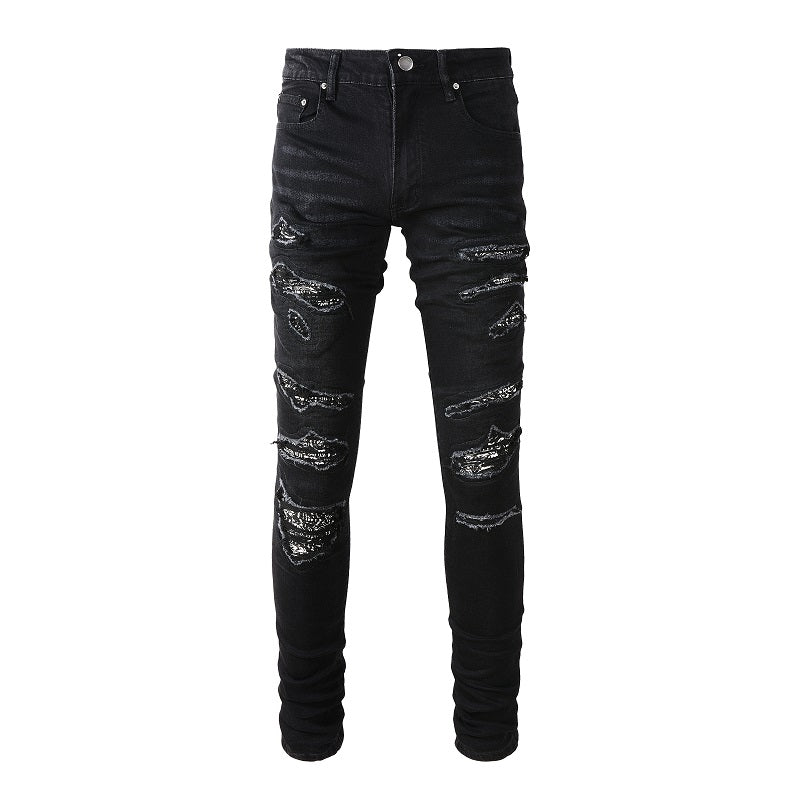 AMIRI Jeans #8669 – Slim Fit Distressed Denim