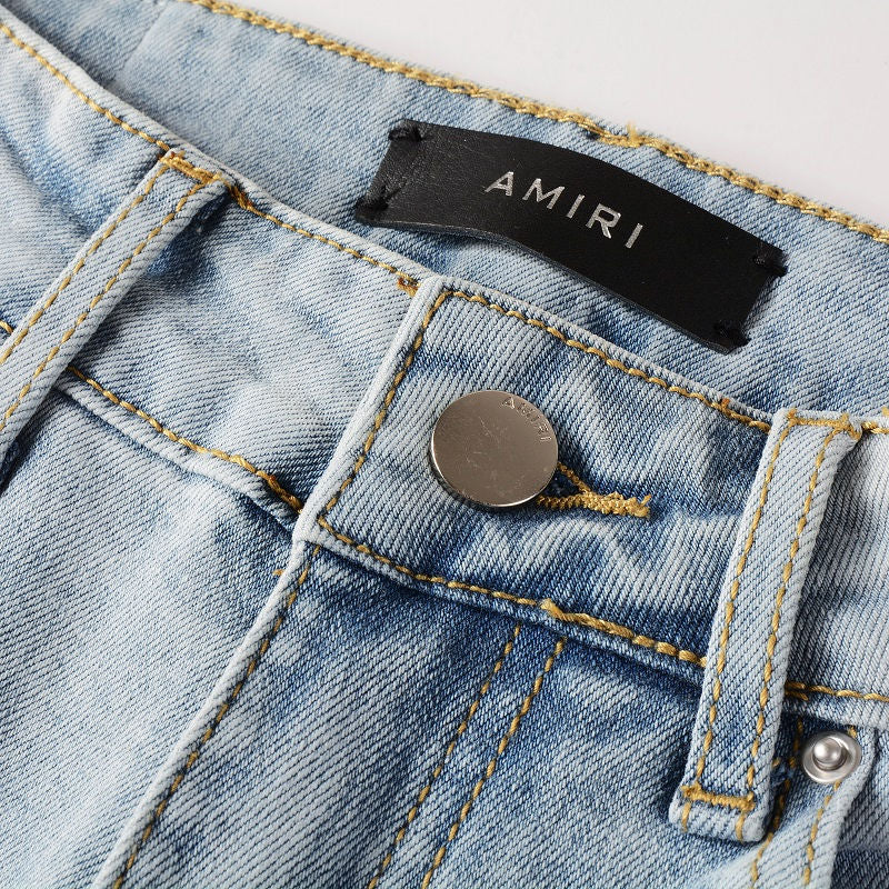 AMIRI Jeans #1307 – Slim Fit Distressed Denim