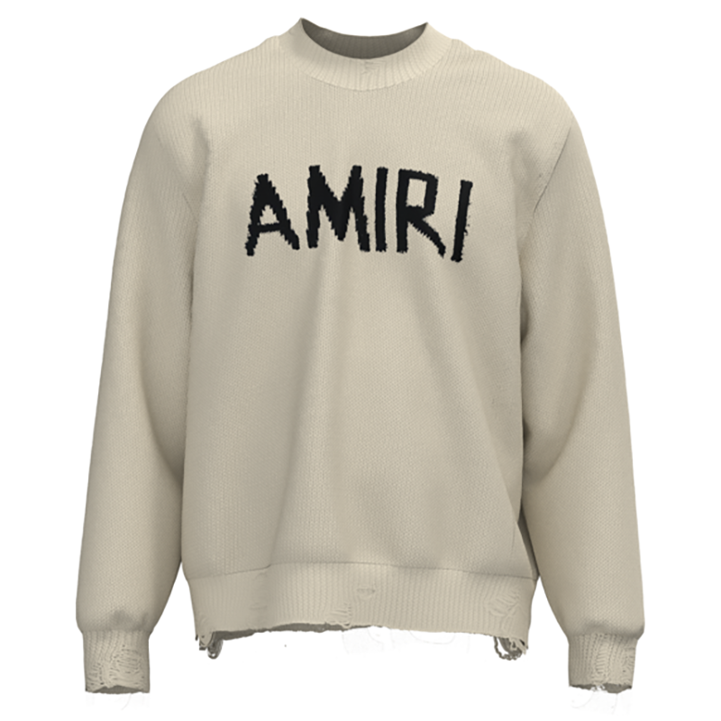 AMIRI 100% Cotton Oversized Sweater – Apricot