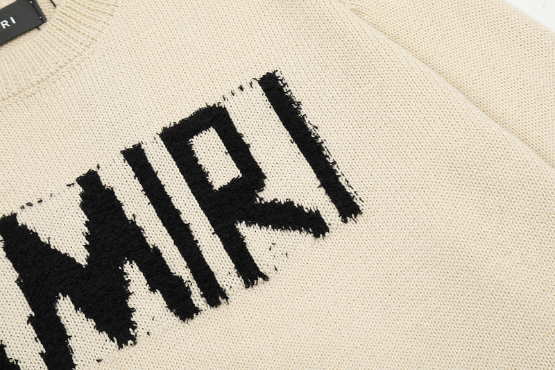 AMIRI 100% Cotton Oversized Sweater – Apricot