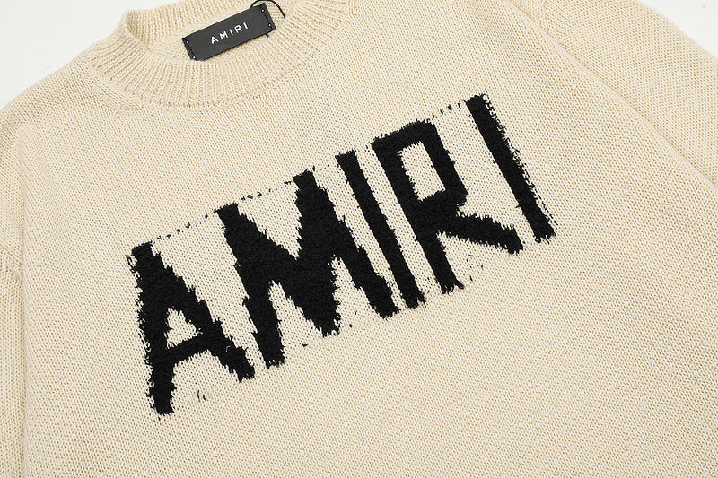 AMIRI 100% Cotton Oversized Sweater – Apricot