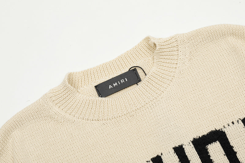AMIRI 100% Cotton Oversized Sweater – Apricot