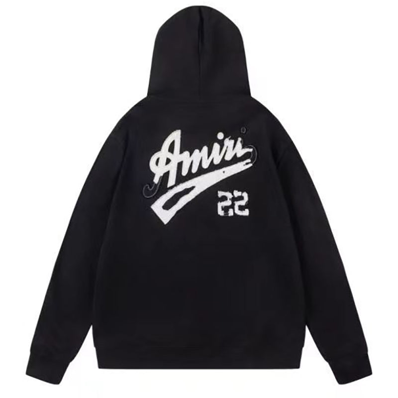 AMIRI Distressed Logo-Appliquéd Cotton-Jersey Hoodie