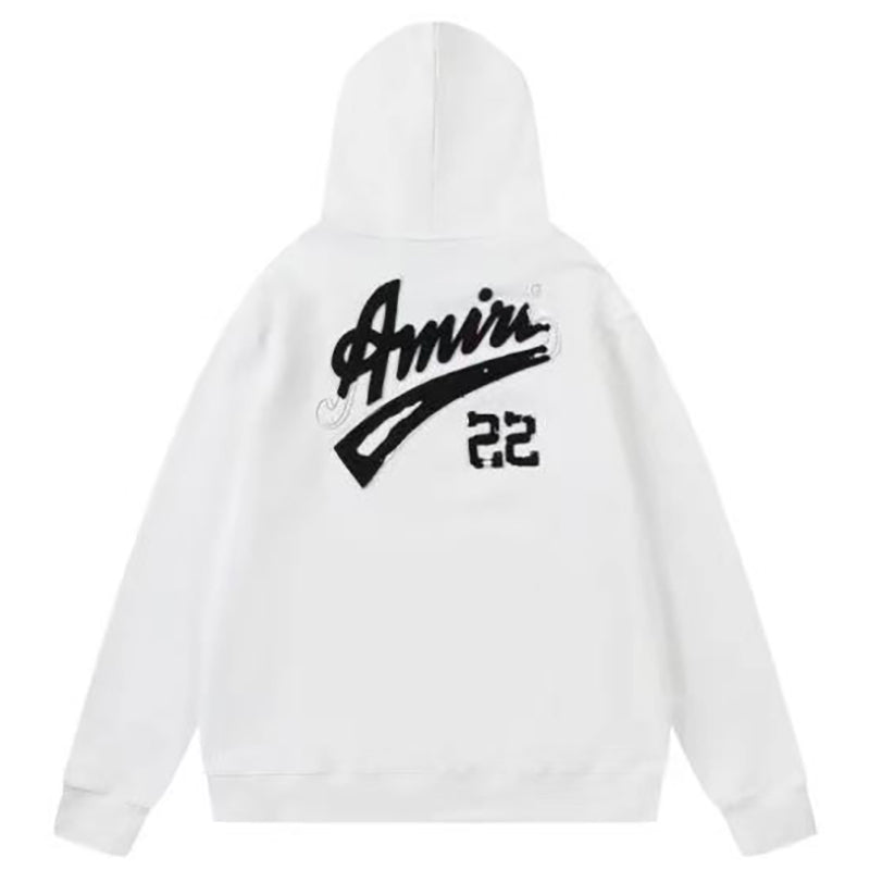 AMIRI Distressed Logo-Appliquéd Cotton-Jersey Hoodie
