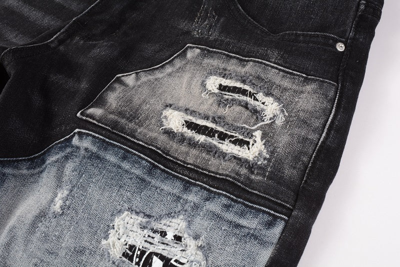 AMIRI Slim Fit Full Logo Distressed Jeans #1322