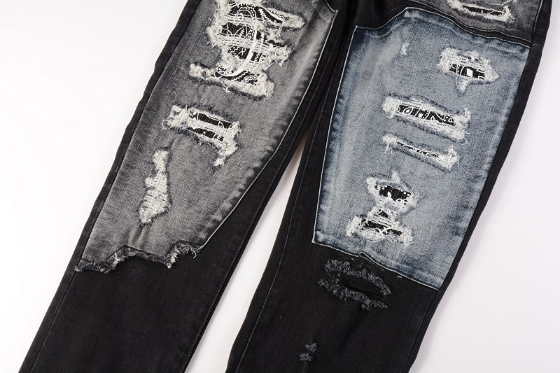 AMIRI Slim Fit Full Logo Distressed Jeans #1322