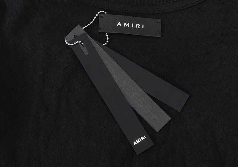 AMIRI Logo Appliqué Distressed Cotton Jersey T-Shirt