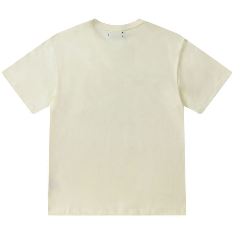 AMIRI Graphic-Print Cotton T-Shirt | Black, White & Apricot