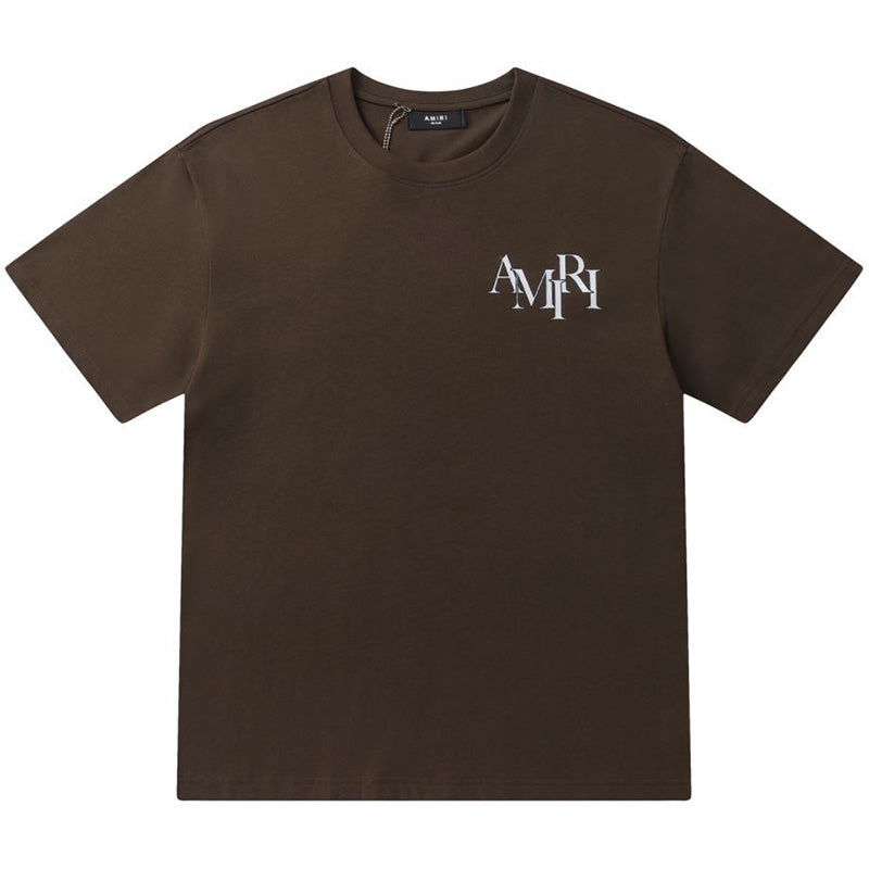 AMIRI Staggered Logo T-Shirt | Haze Blue & Brown