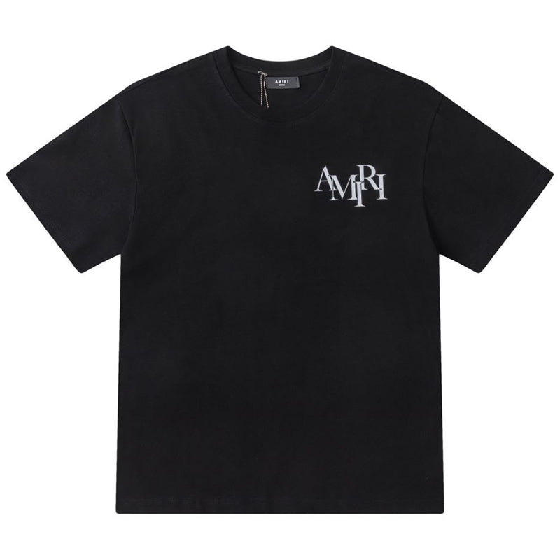AMIRI Staggered Logo T-Shirt | White & Black