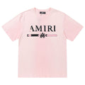 AMIRI Logo-Appliquéd Distressed Cotton Jersey T-Shirt | Pink