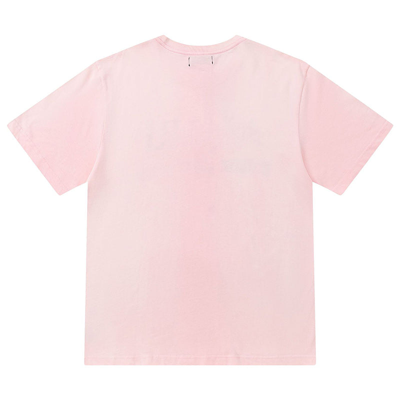 AMIRI Logo-Appliquéd Distressed Cotton Jersey T-Shirt | Pink