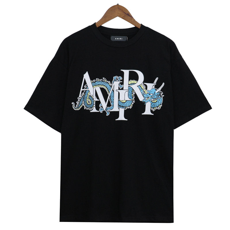 AMIRI Dragon Logo-Print Cotton Jersey T-Shirt | Black & White
