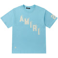 AMIRI Logo Printed Crewneck T-Shirt | Light Blue