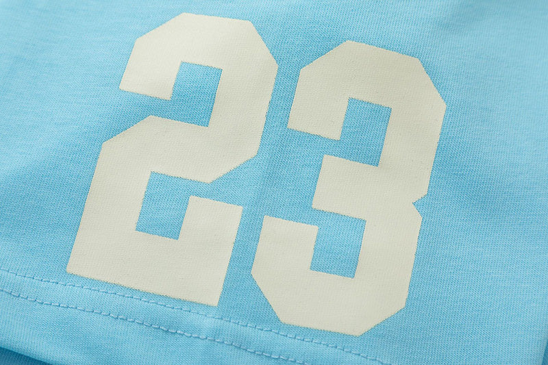 AMIRI Logo Printed Crewneck T-Shirt | Light Blue