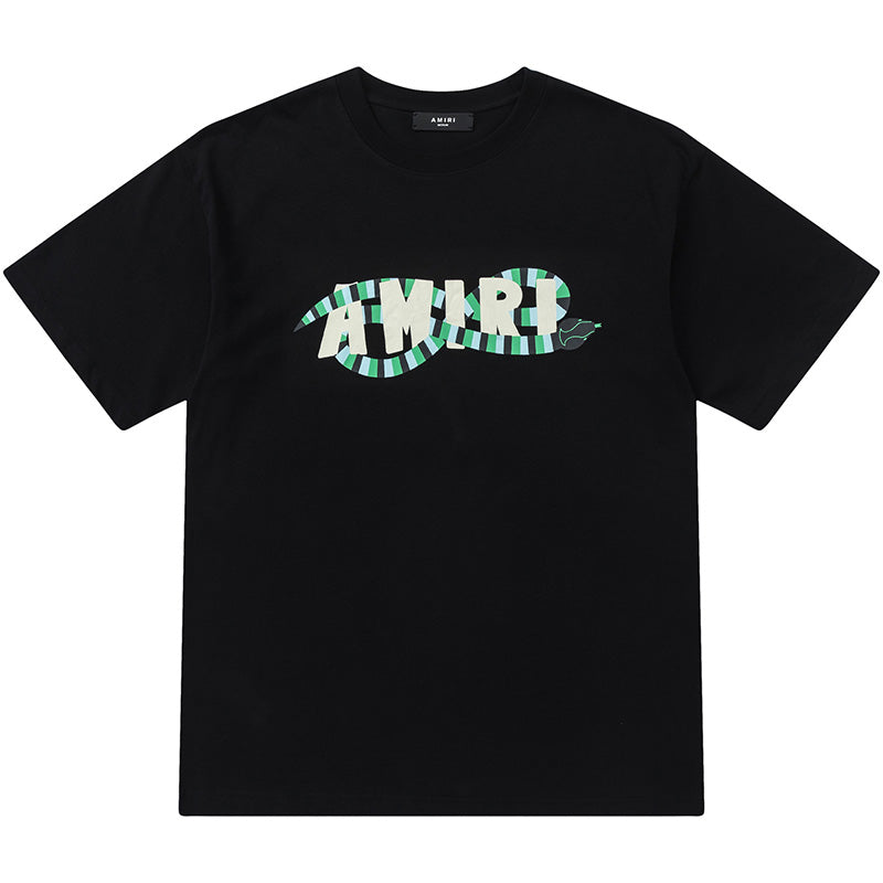 AMIRI Core Brand-Printed Tie-Dye Cotton Jersey T-Shirt | Black
