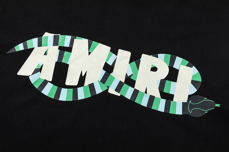 AMIRI Core Brand-Printed Tie-Dye Cotton Jersey T-Shirt | Black