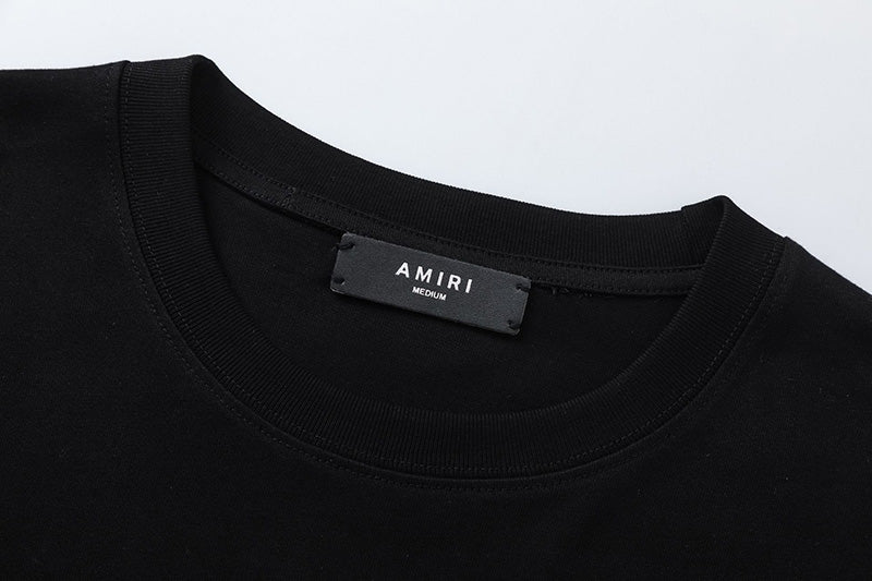 AMIRI Core Brand-Printed Tie-Dye Cotton Jersey T-Shirt | Black
