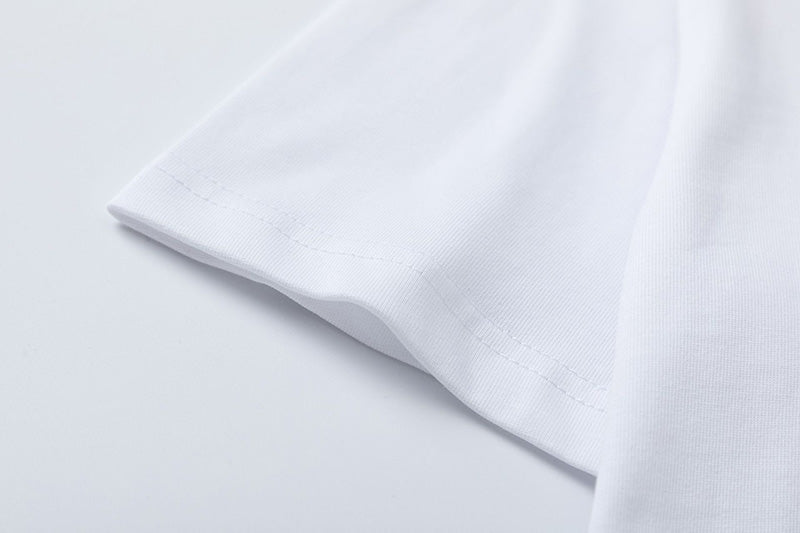 AMIRI Crystal Embellished Champagne Logo T-Shirt | White & Black