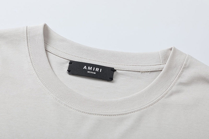 AMIRI Printed Cotton T-Shirt | Cream & Black