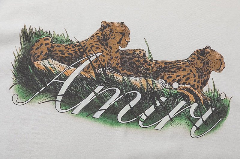 AMIRI Printed Cotton T-Shirt | Cream & Black
