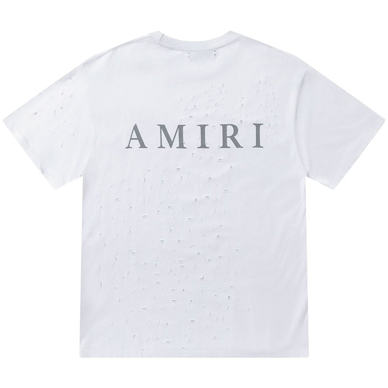 AMIRI M.A. Core Logo Broken Hole T-Shirt | Black & White