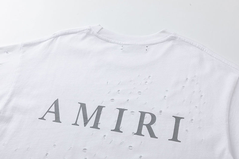AMIRI M.A. Core Logo Broken Hole T-Shirt | Black & White
