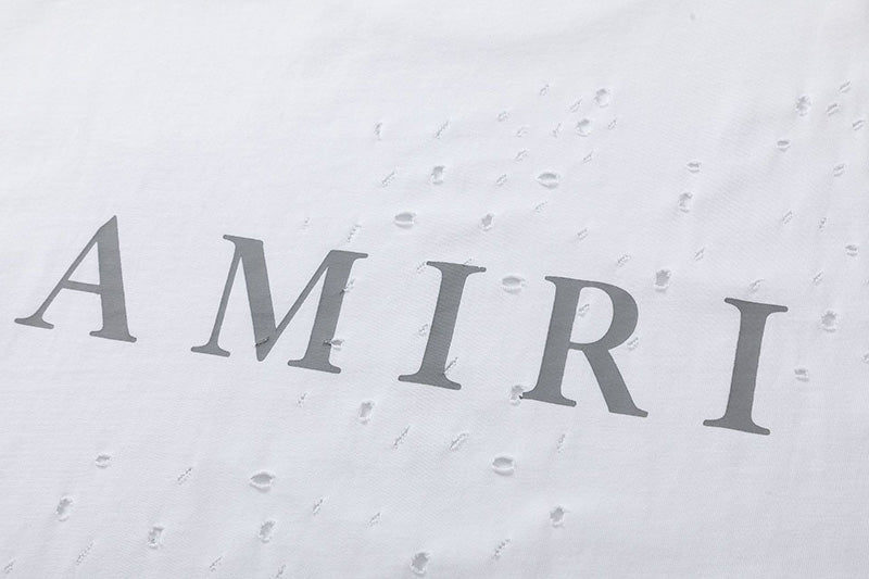 AMIRI M.A. Core Logo Broken Hole T-Shirt | Black & White