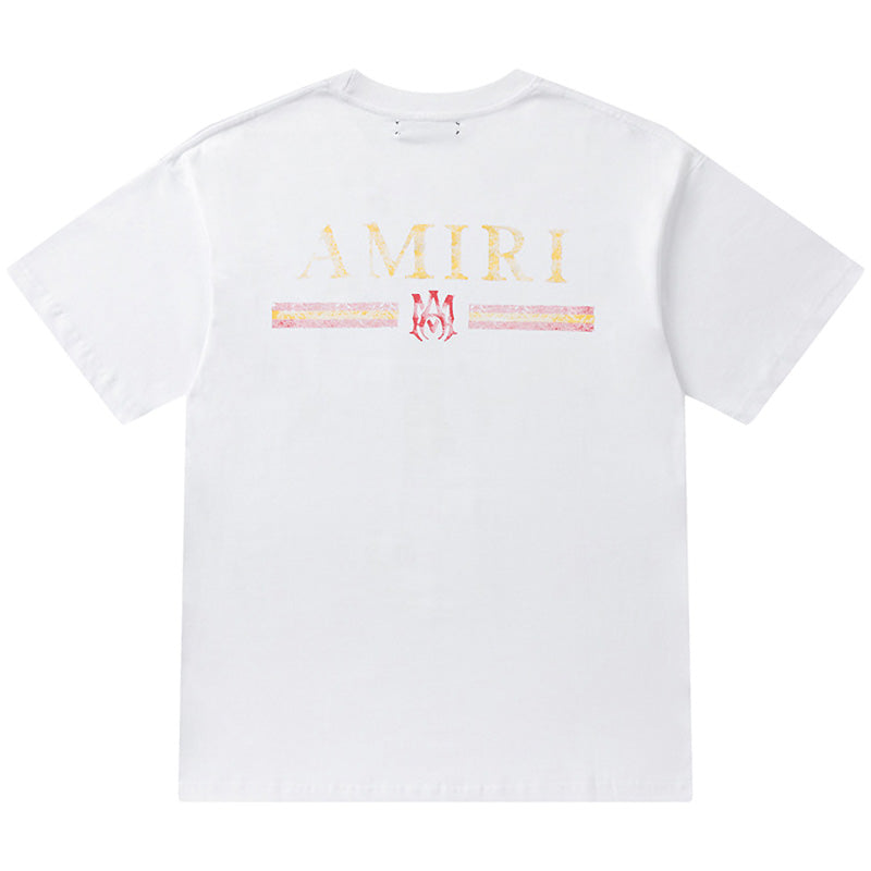 AMIRI Logo-Flocked Cotton Jersey T-Shirt | Black & White