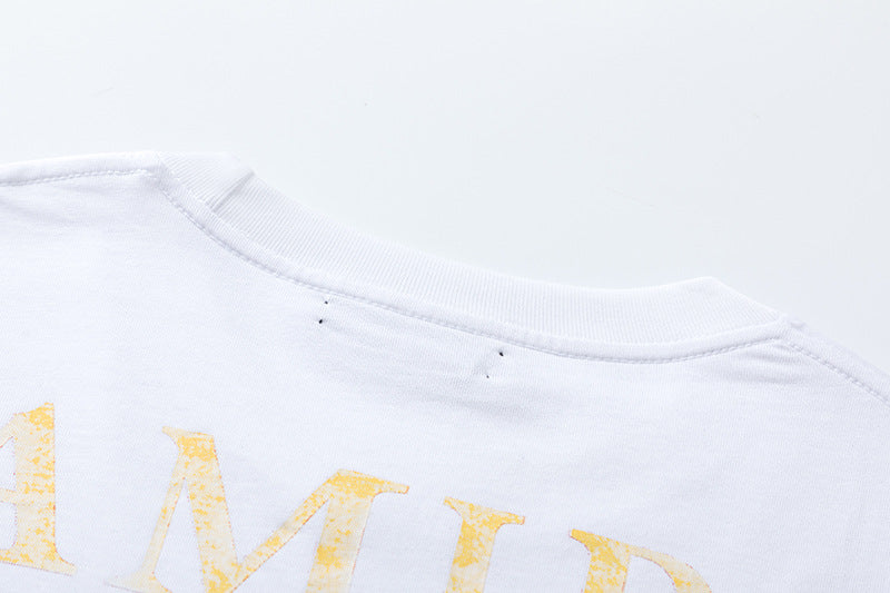 AMIRI Logo-Flocked Cotton Jersey T-Shirt | Black & White
