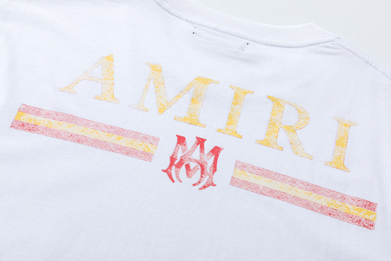 AMIRI Logo-Flocked Cotton Jersey T-Shirt | Black & White