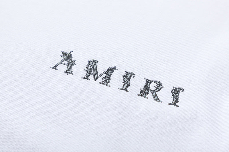 AMIRI Logo-Print Cotton Jersey T-Shirt | White & Black