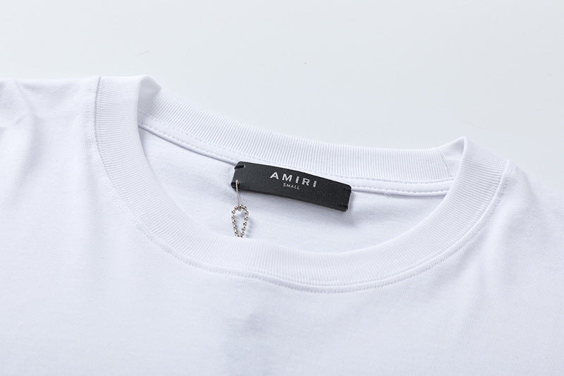 AMIRI Logo-Print Cotton Jersey T-Shirt | White & Black