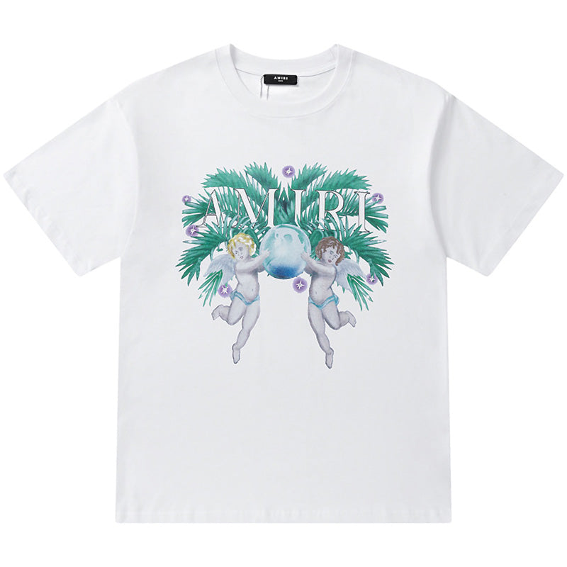AMIRI Logo-Print Cotton T-Shirt | Black & White