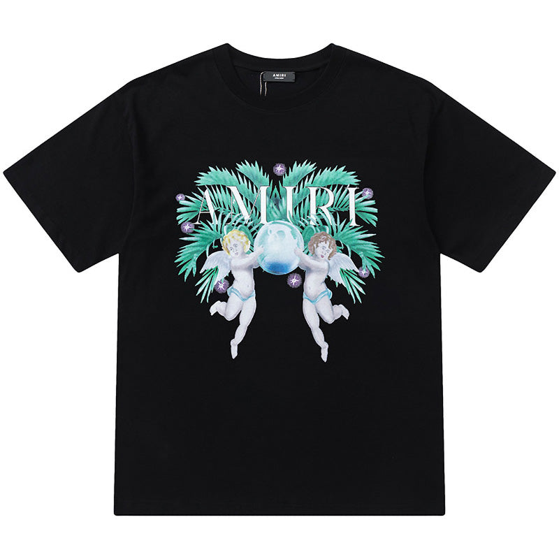 AMIRI Logo-Print Cotton T-Shirt | Black & White