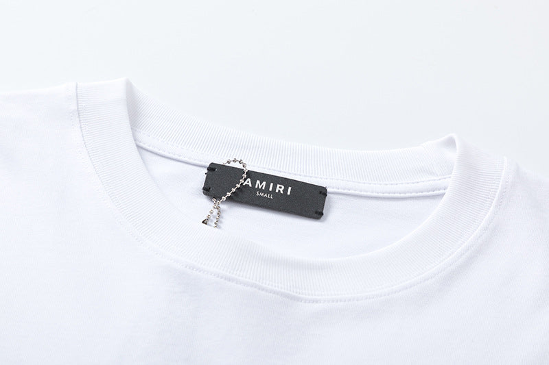 AMIRI Logo-Print Cotton T-Shirt | Black & White