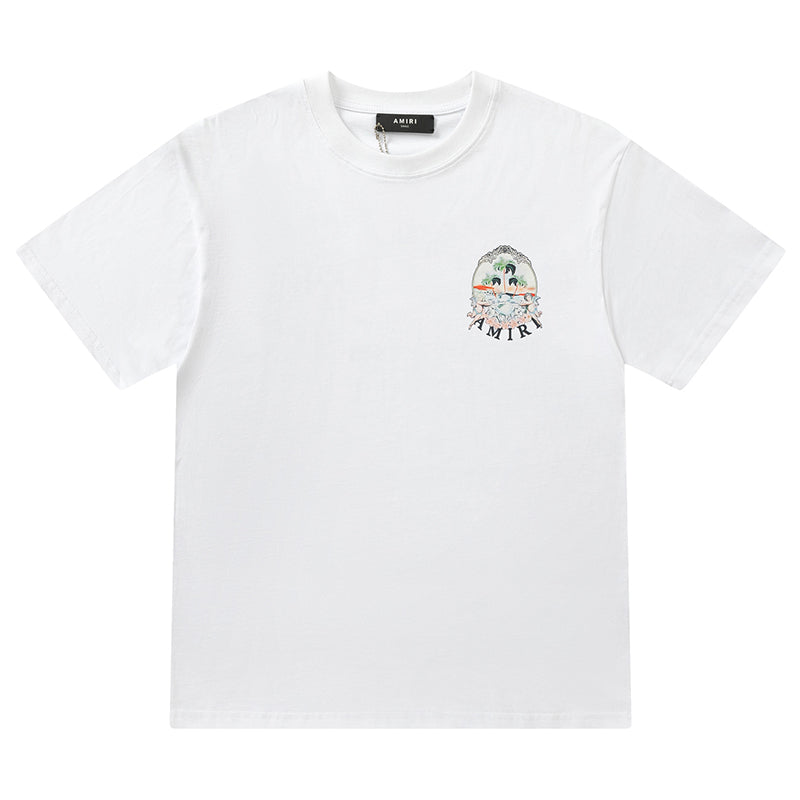 AMIRI Cherub Logo-Print T-Shirt | White & Black