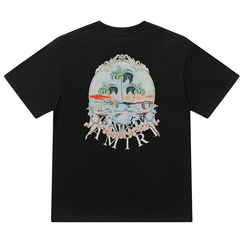 AMIRI Cherub Logo-Print T-Shirt | White & Black