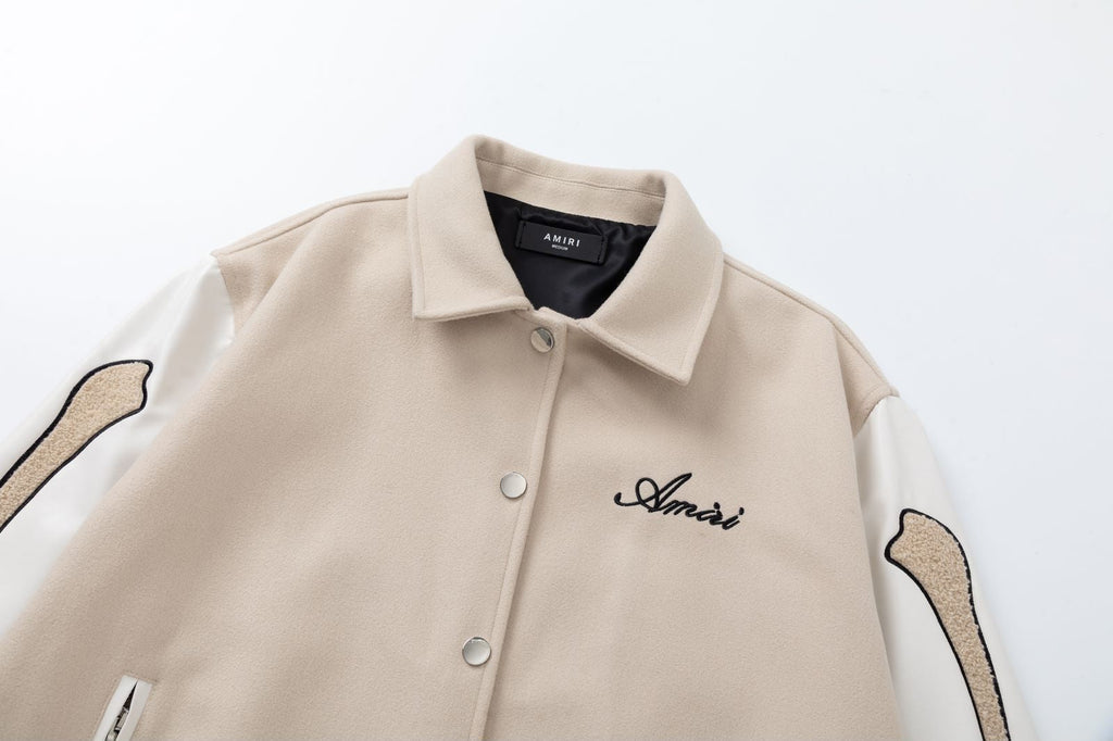 AMIRI Bones Varsity Jacket – Wool Blend Streetwear