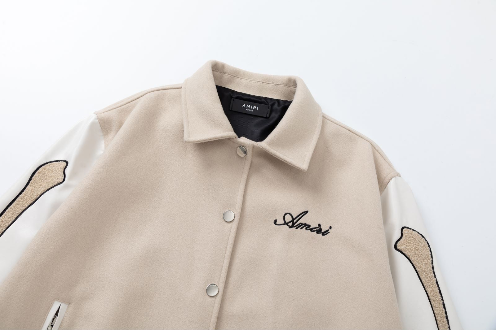 AMIRI Bones Varsity Jacket – Wool Blend Streetwear